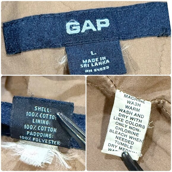 VTG 90s Y2K Chore Barn Coat Tan Work Wear Canvas Cotton Gap Jacket Mens Large - Picture 8 of 16